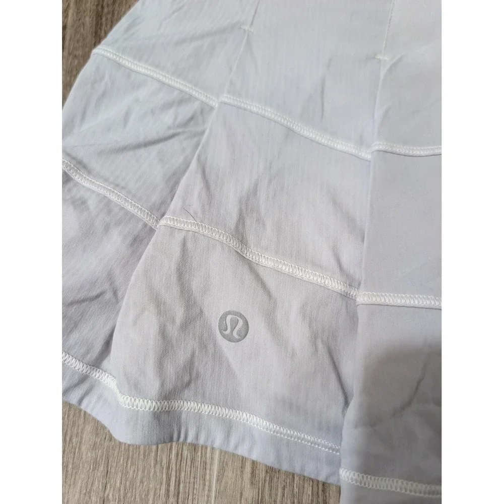 Lululemon, Wmns 4, Pace Rival Mid-Rise Skort, Light Gray, Tennis Golf Activewear